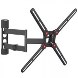 Cumpara ieftin ﻿Suport TV de perete Barkan, 40 kg, 13 - 65 inch, compatibil non VESA, reglabil, metal, Negru