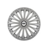 Cumpara ieftin Set 4 capace roti 16 inchi (R16) Dino Gri, Compatibile cu Fiat