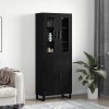 VidaXL Bufet Pe perete Stejar negru 69,5 x 34 x 180 cm Lemn compozit 3394523