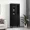 vidaXL Bufet Pe perete Stejar negru 69,5 x 34 x 180 cm Lemn compozit 3394523