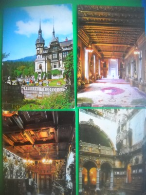 HOPCT LOT 3172 - 4 CARTI POSTALE-CASTELUL PELES -JUD PRAHOV-CIRCULATE foto