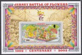 Jersey 2002 - Centenarul Festivalului Bătăliei Florilor, Colita, MNH, Nestampilat