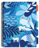 Caiet cu Spirala si Separatoare Strigo Pads Project Book Jungle A4, Matematica, Albastru