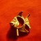 Miniatura veche argint - Peste -marcaj argint si de mester , L=2,5cm