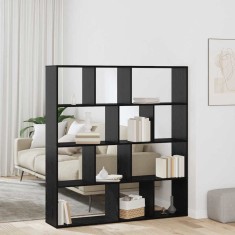 vidaXL Dulap pentru cărți Stejar negru 132 x 29 x 141.5 cm