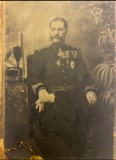 Foto enormă general Iacob LAHOVARY, 100 cm x 75 cm, Sec XIX, atribuită Franz Duschek / armata / Carol I / Regatul Romaniei / razboi / istorie