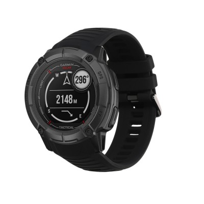 Curea Kwmobile pentru Garmin Instinct 2X Solar, Negru, Silicon, KWM000024UA001C foto