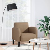 VidaXL Canapea scaun cu cotiere Cappuccino 54 cm piele artificială