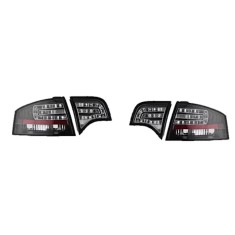 Set stopuri tuning AUDI A4 (B7), 11.2004-03.2008, model SEDAN, Taiwan, partea stanga+dreapta, cu indicator led; LED; fumuriu, transparent; cu lampa i foto