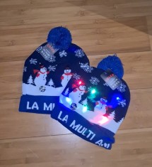 Caciula Oameni de zapada Craciun luminite beculete led pt adulti copii foto