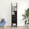 VidaXL Dulap pentru cărți Stejar negru 40 x 35 x 180 cm Lemn compozit