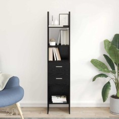 vidaXL Dulap pentru cărți Stejar negru 40 x 35 x 180 cm Lemn compozit