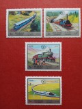 SHARJAH, LOCOMOTIVE - 4 VALORI MNH, Nestampilat