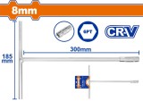 WADFOW - CHEIE TUBULARA CU MANER IN T - 8MM, 200X310MM PowerTool TopQuality