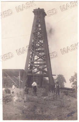 5547 - CAMPINA, Prahova, Oil Well, Romania - old postcard, real Photo - unused foto
