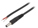 Cablu DC 4,8/1,7 Negru 0,5m 1x1mm2, WEST POL