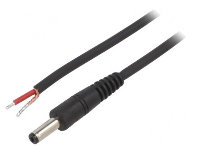 Cablu DC 4,8/1,7 Negru 0,5m 1x1mm2 foto