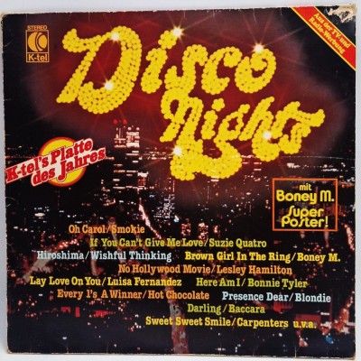 Various &amp;lrm;&amp;ndash; Disco Nights VG+ / VG vinil Lp disc muzica pop rock synth pop K-tel Germania 1978 foto