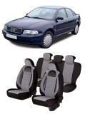 Cumpara ieftin Set huse scaune compatibile Audi A4 B5 (1995-2001) Piele + Textil (Compatibile cu sistem AIRBAG)