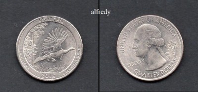 SUA 2015 Quarter, 25 Centi, National Park, Louisiana, P foto