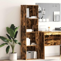 vidaXL Bibliotecă, stejar fumuriu, 40x30x152 cm, lemn prelucrat 857880