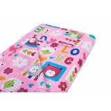 Lenjerie patut bebe, SomnART, cearceaf pat 60x120x10 cu elastic, cearceaf pilota 80x110, perna joasa 20x35, Pisicute