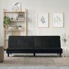 VidaXL Canapea extensibilă, negru, material textil