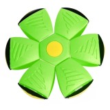 Jucarie 2 in 1, minge si disc, convertibila, 2 moduri de joaca, dimensiune 23 cm, verde