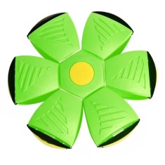 Jucarie 2 in 1, minge si disc, convertibila, 2 moduri de joaca, dimensiune 23 cm, verde