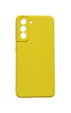 Husa telefon compatibila cu Samsung Galaxy S21, Galben, Cu interior de catifea, 242HT, Silicon, Carcasa