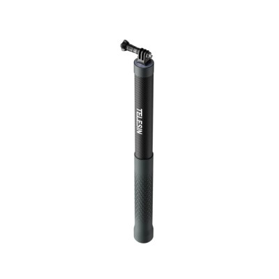 Selfie stick Telesin, compatibil cu GoPro Hero 13,12,11,10, Insta 360 X3, Osmo Action 4, Action 3, invizibil, material carbon, lungime 1.2 metri foto