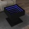 vidaXL Măsuță de cafea cu LED, negru, 50x50x45 cm, lemn prelucrat 847526