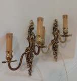 Superbă pereche de aplice din bronz masiv in stilul Rococo