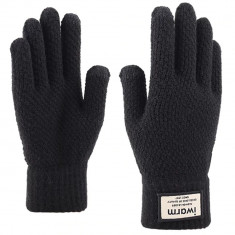 Manusi TouchScreen Woolen Gloves ST0007 - - Black foto