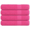 Prosoape vidaXL Roz, 4 buc, 100x200cm, Bumbac 100%, 360 g/m&sup2;, Absorbante, Oeko-Tex, Prosoape Baie/Plaja