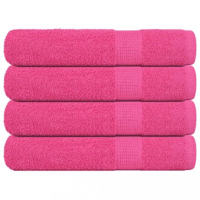 vidaXL Prosoape 4 buc Roz 100x200 cm 360 g/m&amp;sup2; 100% bumbac 137059 foto