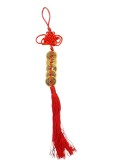 Amuletă GOBI&reg; Feng Shui cu 5 Monede Norocoase și Nod Mistic &ndash; Protecție,
