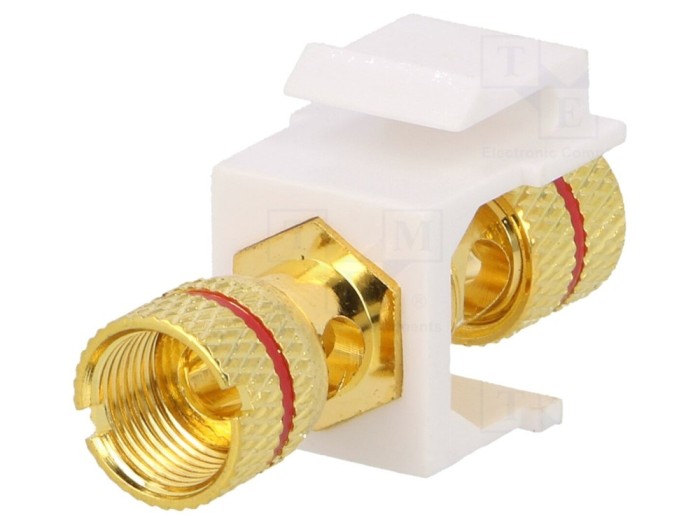 Conector Keystone dublu mamă, aurit