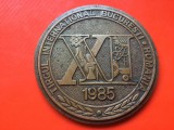 Medalie Tirgul international Bucuresti anul 1985 / Comert , Cooperare , Dezvoltare , Pace !