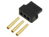 Conector mamă 3 pini Datamate L-Tek - HARWIN, 3A, crimpat, aurit