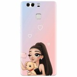 Husa silicon pentru Huawei P9 Plus, Selfie With Sweet Dog