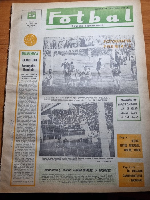 fotbal 29 iunie 1966-art. ploiesti,craiova,pitesti.campionatul mondial