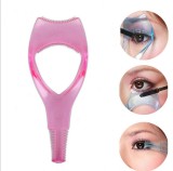 Șablon Aplicare Rimel Roz, 4.2x10.5 cm - Ghid Precizie Machiaj Ochi