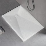 Cadita de dus dreptunghiulara 80x100 cm, slim 3 cm, alb lucios ModernLight Concept