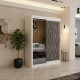 Dressing Tapitat Iris Gri Cu Oglinda ✅Finisaje premium