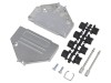 Carcasa D-Sub Ecranata Drept Aliaj Zinc ENCITECH D-Sub 37pin/HD 62pin Fixare Suruburi Moletate Cablu Max 9mm