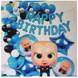 Set arcada cu baloane Baby Boss - Happy Birthday, KidMania&reg;, 43 bucati
