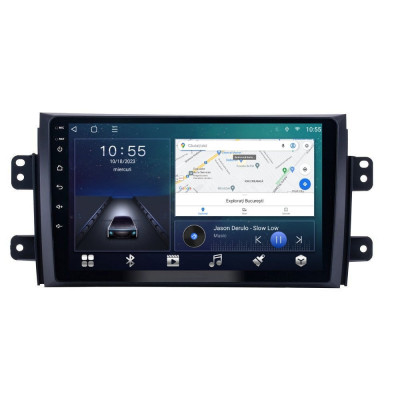 Navigatie dedicata cu Android Fiat Sedici 2006 - 2015, 2GB RAM, Radio GPS Dual foto
