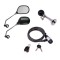 Set accesorii pentru bicicleta format din doua Oglinzi retrovizoare, Antifurt, Claxon goarna, 4 buc