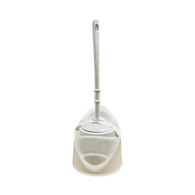 Perie WC cu suport, din plastic, MR193, alb foto